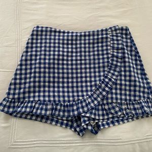 Blue and white skort